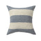 24" Blue And Ivory Striped Linen Blend Throw Pillow