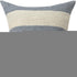 24" Blue And Ivory Striped Linen Blend Throw Pillow