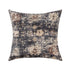 18" Navy Blue And Beige Floral Throw Pillow