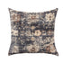 18" Navy Blue And Beige Floral Throw Pillow