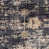 18" Navy Blue And Beige Floral Throw Pillow