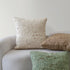 24" Ivory And Beige Wool Throw Pillows