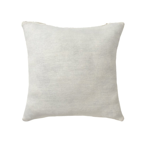 24" Ivory And Beige Wool Throw Pillows