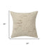 24" Ivory And Beige Wool Throw Pillows