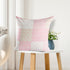 Set of Two 20" Pink And White Patchwork Cotton Throw Pillows