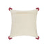 Set of Two 20" White Teal Blue Tan And Crimson Geometric Cotton Throw Pillows