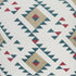 Set of Two 20" White Teal Blue Tan And Crimson Geometric Cotton Throw Pillows