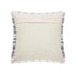 Set of Two 20" Gray And Pink Striped Cotton Throw Pillows with Fringe
