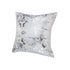 Set of Two 20" White And Silver Cotton Throw Pillows