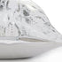 Set of Two 20" White And Silver Cotton Throw Pillows