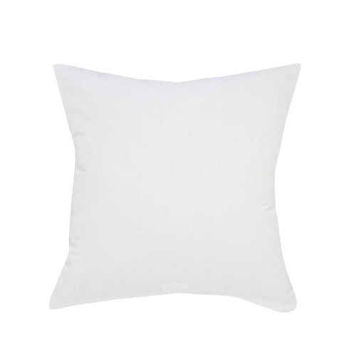 Set of Two 20" White And Silver Cotton Throw Pillows