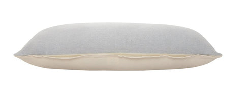 Set of Two 14" X 36" Gray Lumbar Cotton Throw Pillows