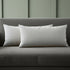 Set of Two 14" X 36" Gray Lumbar Cotton Throw Pillows