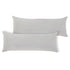 Set of Two 14" X 36" Gray Lumbar Cotton Throw Pillows
