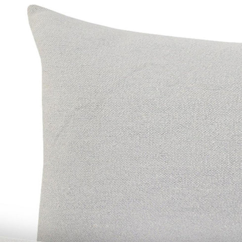 Set of Two 14" X 36" Gray Lumbar Cotton Throw Pillows