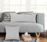 Set of Two 14" X 36" Gray Lumbar Cotton Throw Pillows