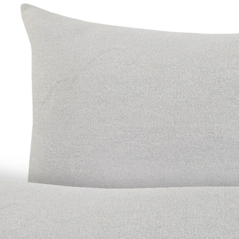 Set of Two 14" X 36" Gray Lumbar Cotton Throw Pillows