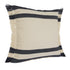 Set of Two 20" Blue And White Striped Cotton Throw Pillows with Fringe