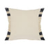 Set of Two 20" Blue And White Striped Cotton Throw Pillows with Fringe