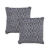 Set of Two 20" Black And White Geometric Cotton Throw Pillows