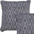 Set of Two 20" Black And White Geometric Cotton Throw Pillows
