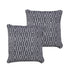 Set of Two 20" Black And White Geometric Cotton Throw Pillows