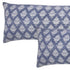 Set of Two 14" X 36" Blue And White Lumbar Damask Cotton Throw Pillows