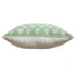 Set of Two 20" Green And Off White Damask Cotton Throw Pillows