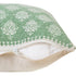 Set of Two 20" Green And Off White Damask Cotton Throw Pillows