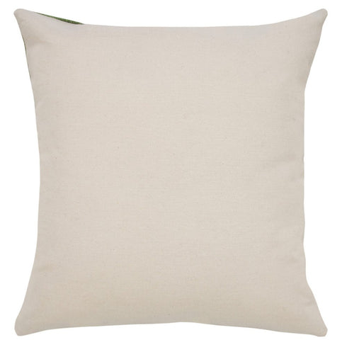 Set of Two 20" Green And White Polka Dot Cotton Throw Pillows