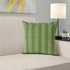 Set of Two 20" Green And White Polka Dot Cotton Throw Pillows