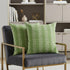 Set of Two 20" Green And White Polka Dot Cotton Throw Pillows