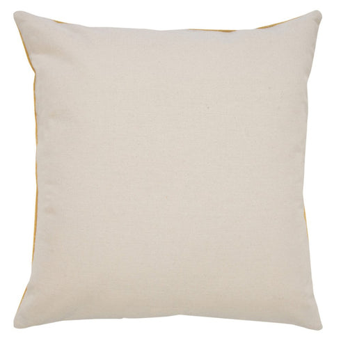 Set of Two 20" Yellow And White Polka Dot Cotton Throw Pillows