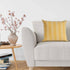 Set of Two 20" Yellow And White Polka Dot Cotton Throw Pillows