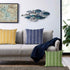 Set of Two 20" Yellow And White Polka Dot Cotton Throw Pillows