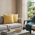 Set of Two 20" Yellow And White Polka Dot Cotton Throw Pillows