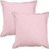 Set of Two 20" Pink Cotton Throw Pillows