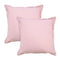 Set of Two 20" Pink Cotton Throw Pillows