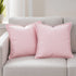 Set of Two 20" Pink Cotton Throw Pillows