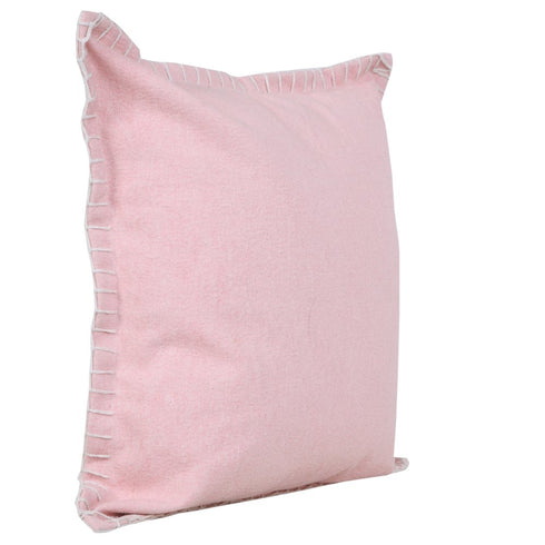 Set of Two 20" Pink Cotton Throw Pillows