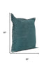 Set of Two 20" Green Cotton Throw Pillows