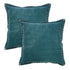 Set of Two 20" Green Cotton Throw Pillows