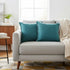 Set of Two 20" Green Cotton Throw Pillows