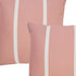 Set of Two 20" Pink And Off White Striped Recycled Poly Linen Throw Pillows