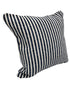 Set of Four 22" Blue And White Striped Cotton Throw Pillows