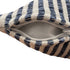 Set of Four 22" Blue And White Striped Cotton Throw Pillows
