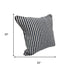 Set of Four 22" Blue And White Striped Cotton Throw Pillows