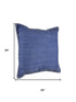 Set of Four 24" Blue Cotton Throw Pillows