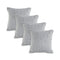 Set of Four 18" Gray And White Geometric Cotton Throw Pillows