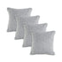 Set of Four 18" Gray And White Geometric Cotton Throw Pillows